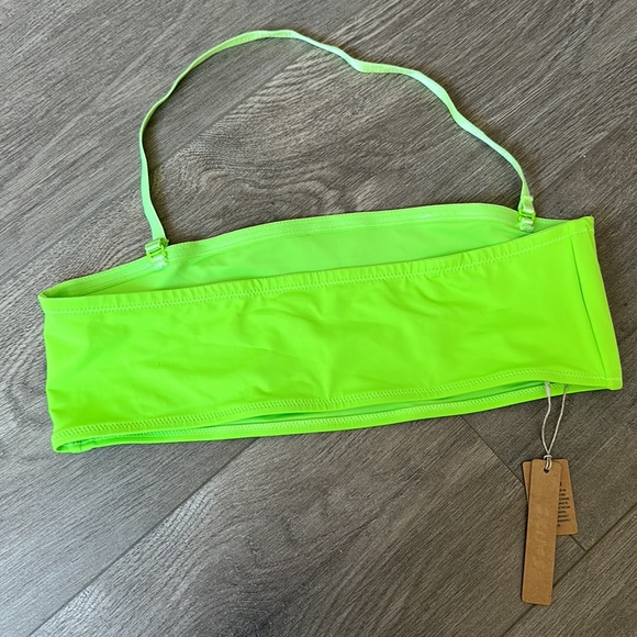 NWT SKIMS Limited Edition Sold Out Neon Green Swim Top size L - Picture 6 of 7